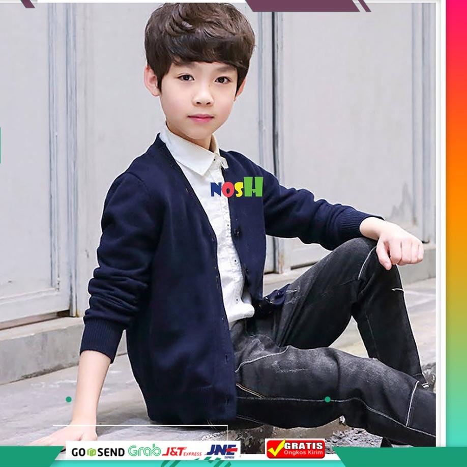 ➢ Cardigan Rajut Anak Cowok Remaja Teens Vneck - NOSH ✳