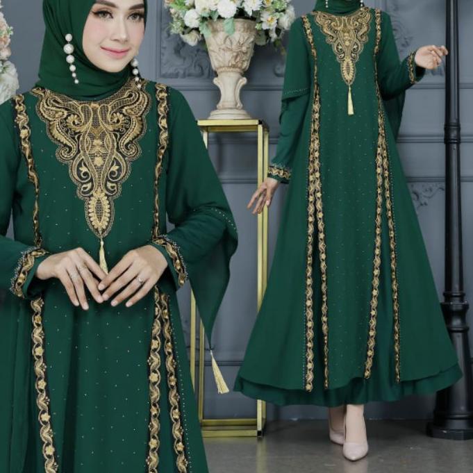 Star GAMIS ABAYA TURKEY BORDIR ALEXA 4 WARNA MEWAH 