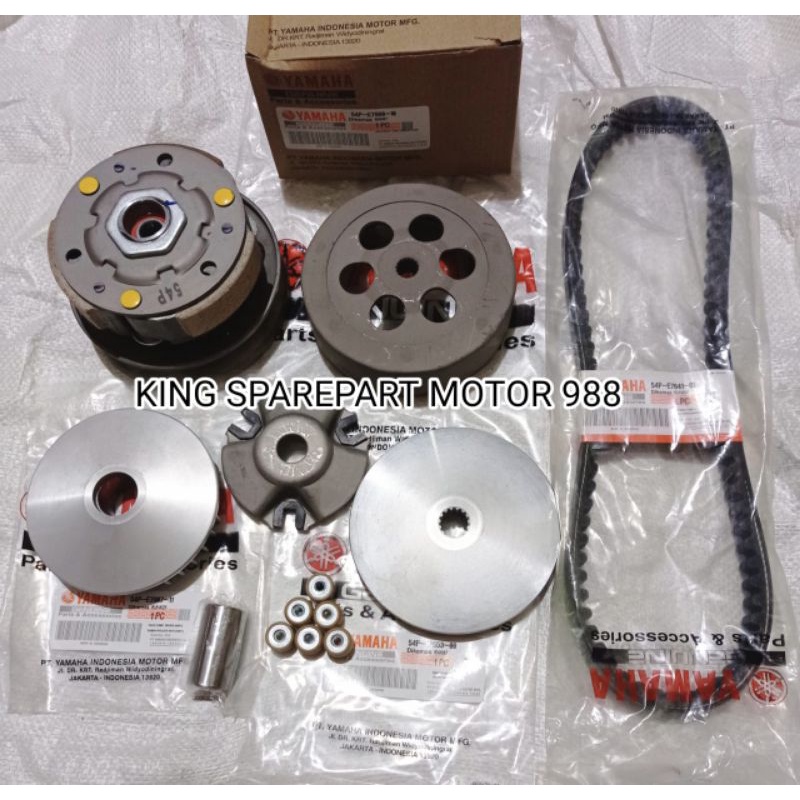 PAKET CVT LENGKAP PULLY ASSY MIO J X RIDE 115 FINO F1 115 SOUL GT MIO GT 115 54P