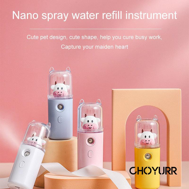 【COD】Mini Nano Sprayer Pelembab Kulit Wajah Portabel USB Isi Ulang 30ML-CH