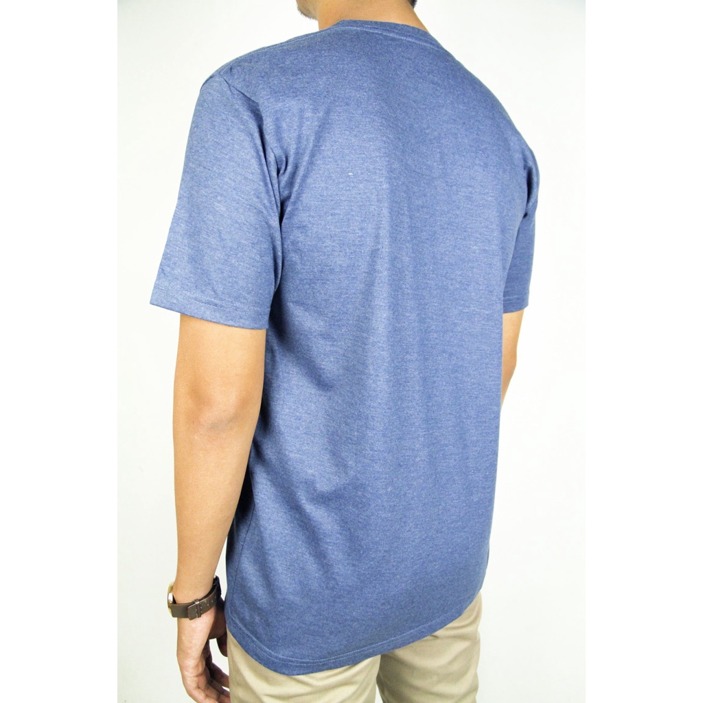 COD | Kaos Oblong Pria Lengan Pendek COLE Regular Fit Biru Cotton Stretch 01