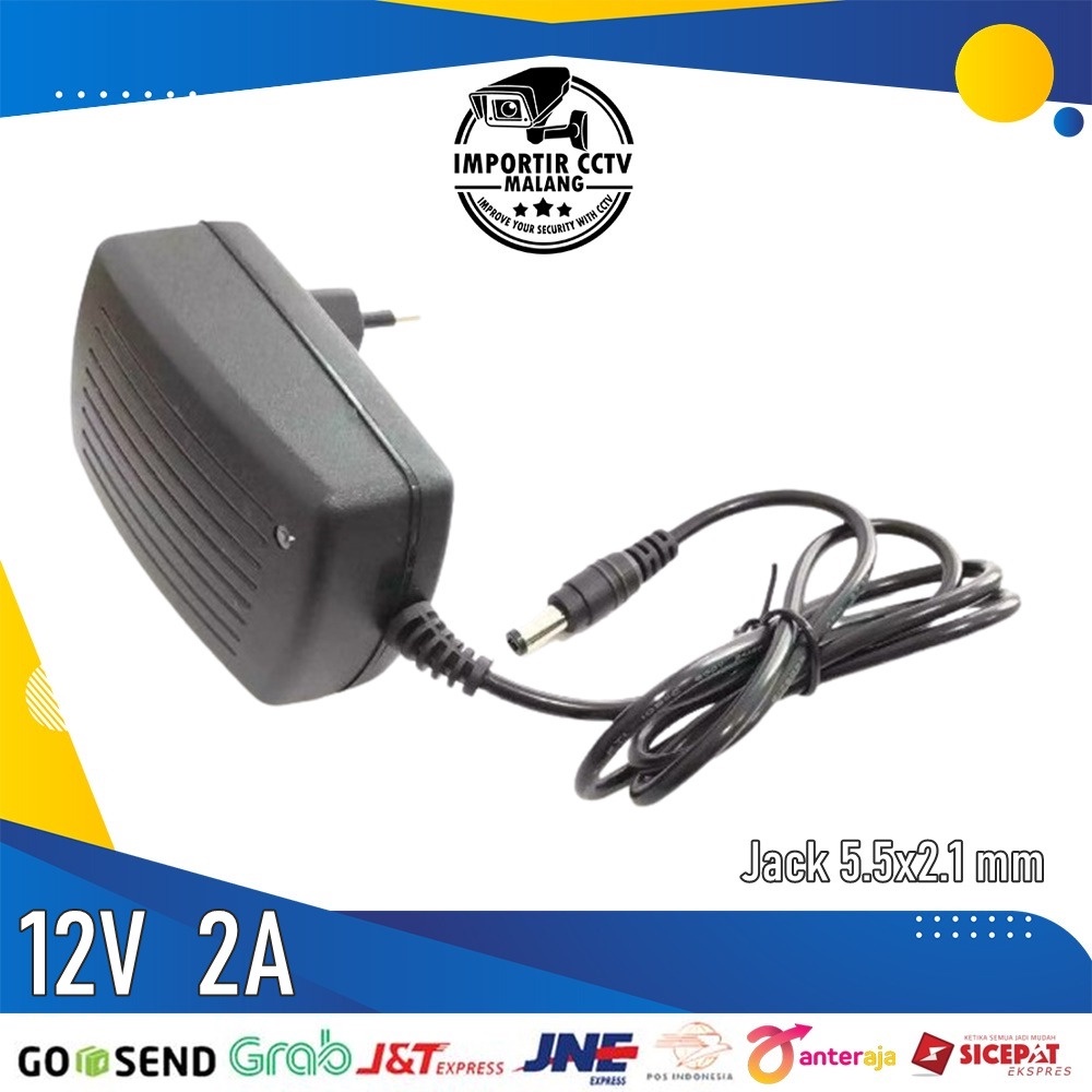ADAPTOR 2A AMPERE 12 VOLT CCTV ICM