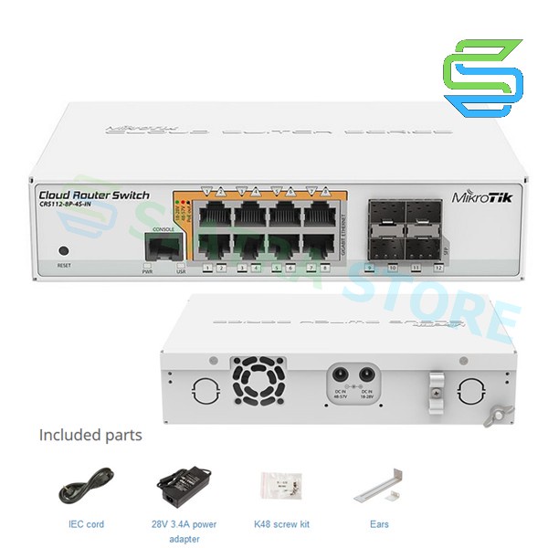 MikroTik CRS 112 8P 4S IN CRS112-8P-4S-IN