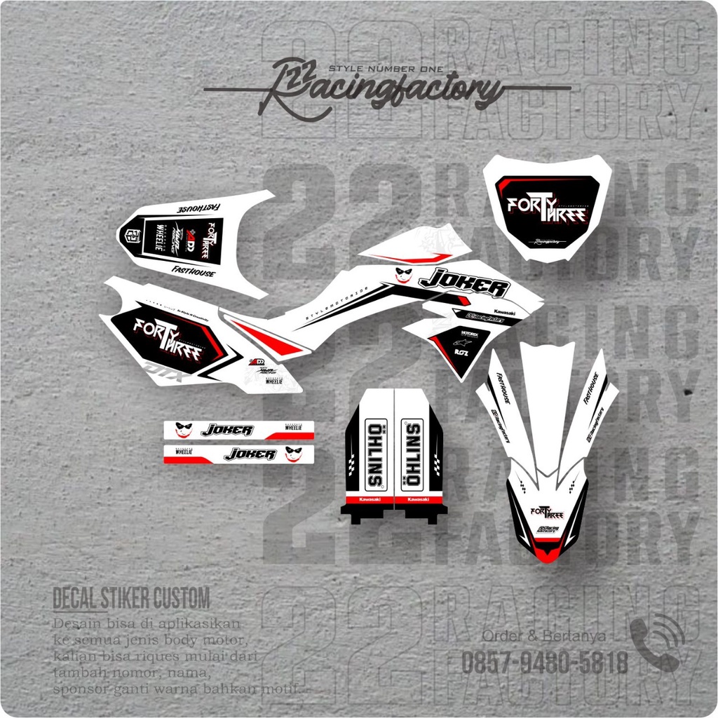 Jual Stiker Klx Bf Klx Dtracker Klx S Old Full Body Desain Costum