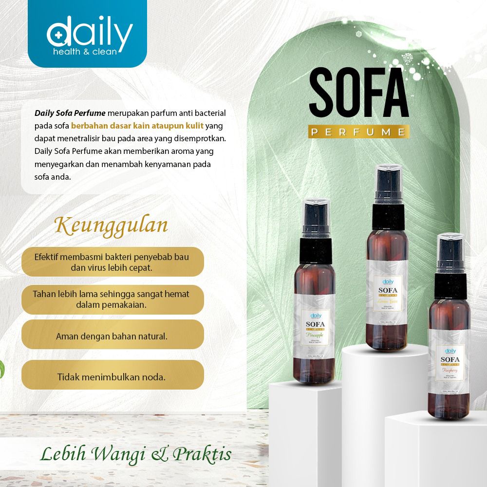 Daily Parfum Sofa Daily Sofa Perfume Pengharum Sofa Penghilang Bau Sofa Antibacterial 100ml