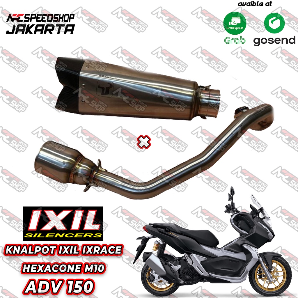 Knalpot Ixil IXrace Hexacone Stainless ADV 150 Fullsystem Original M10