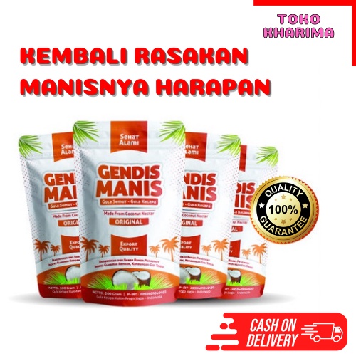 

[4 Pouch] Gula Semut GENDIS MANIS Pilihan Sehat Bantu Stabilkan Gula Tubuh