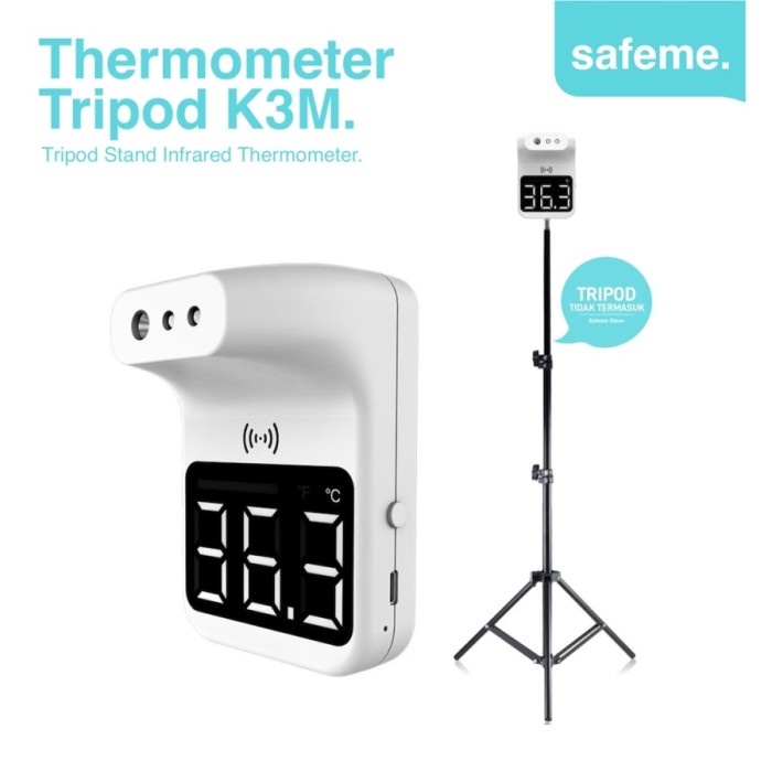 Termo K3 Mini Termometer Infrared Standing Tripod Pengukur Suhu Badan