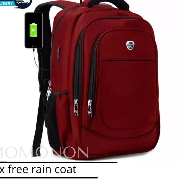 Dijamin Ada RANSEL ANAK SEKOLAH SD SMP Tas Pria Polo Power Bag Tas Ransel Asli USB Tas Kantor Pria T