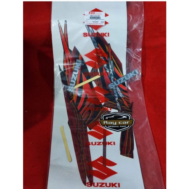 STRIPPING SET LIS BODY SKYWAVE 2009 MERAH HITAM ORIGINAL SGP