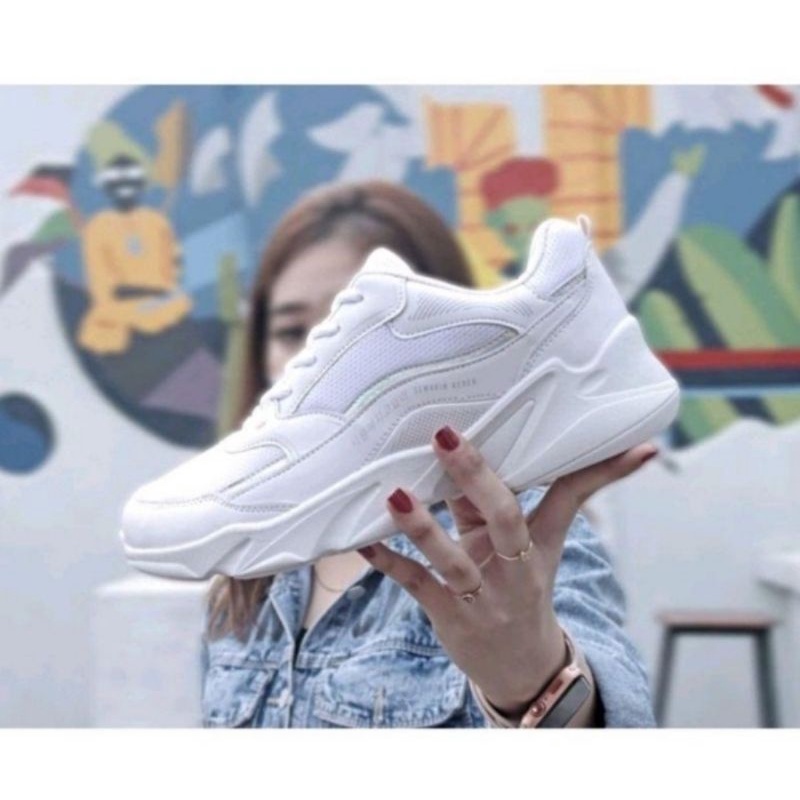 Sepatu sneakers wanita putih polos,sepatu sneakers pro ATT wanita original