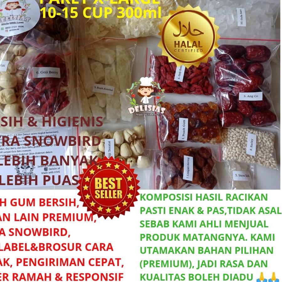 

◘ Peach Gum TERBANYAK!Paket XL 475G++ 10-15 CUP Ukuran 300ML ❄