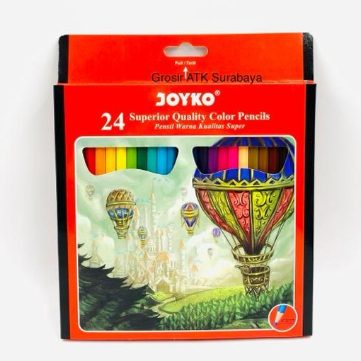 Terlaris Pensil Gambar Warna Joyko 24 Warna Color Panjang Cp-101 Cp 101