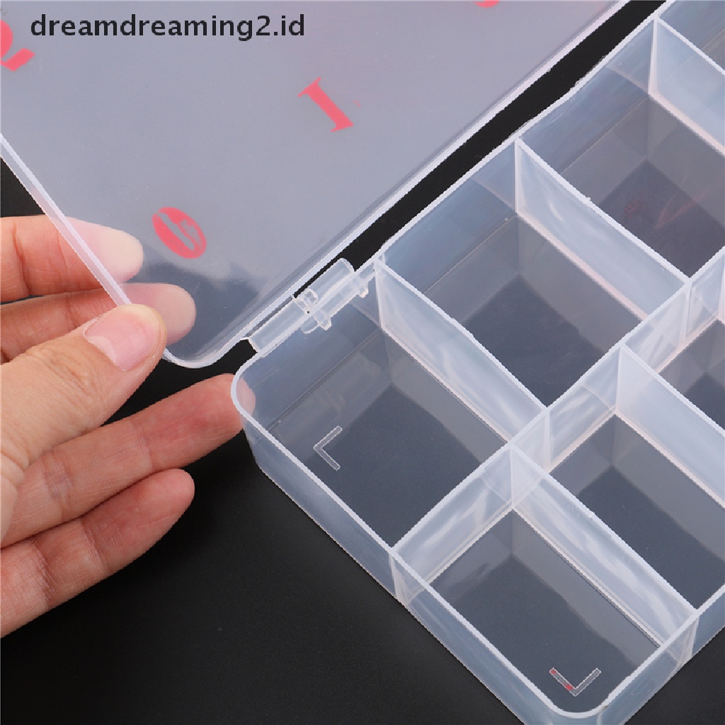 (dream) 10cells fake nail art tips box Tempat Penyimpanan fake nail art tips box case.