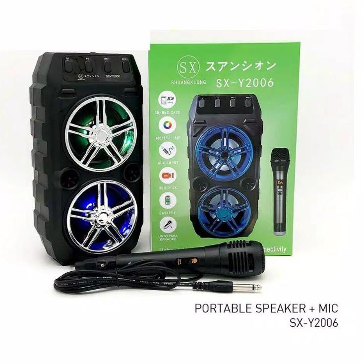 ► Speaker Bluetooth Karaoke SX 2006/Salon Aktif Bonus Mic Karaoke ☏