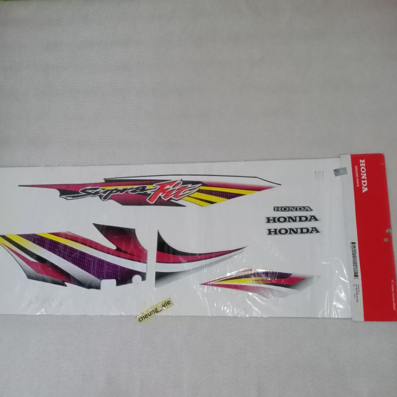 871X0KRSA10ZB lis body /stiker striping honda supra Fit old 2004 silver hitam asli ori ahm