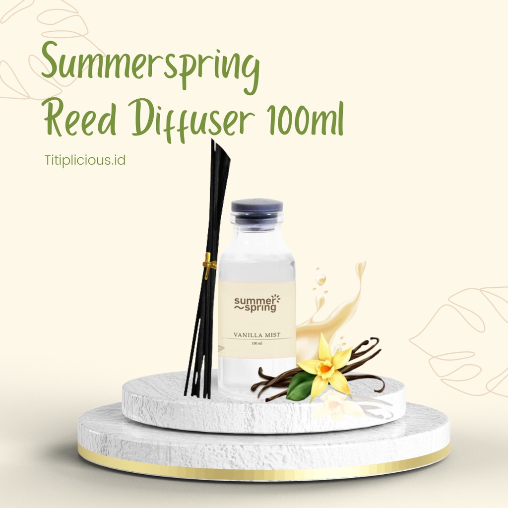 Refil Reed Diffuser Aromatherapy Pengharum Ruangan Aromaterapi Pewangi Kamar Mandi Tahan Lama Summer Spring