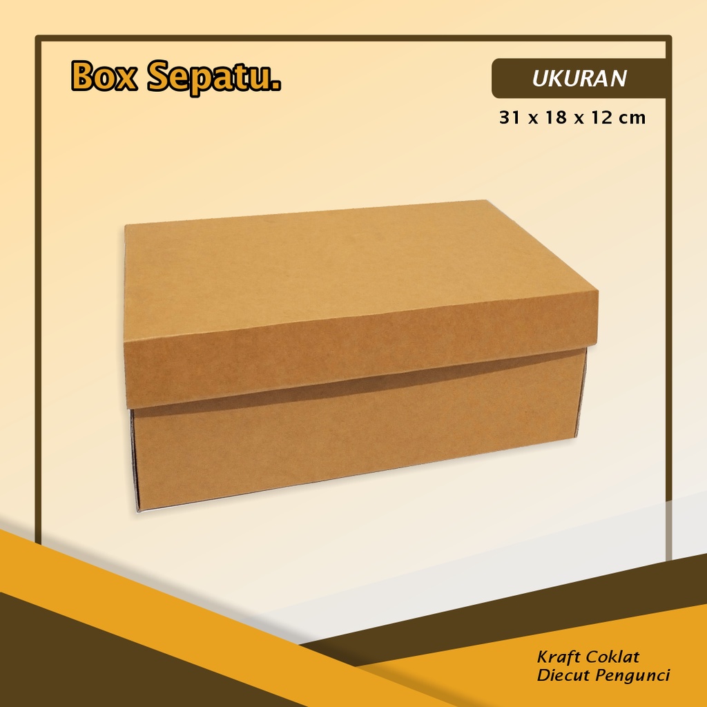 

Kardus/Box Sepatu Ukuran 31 x 18 x 12 Cm - Kardus/Sepatu/Polos/Box Sepatu