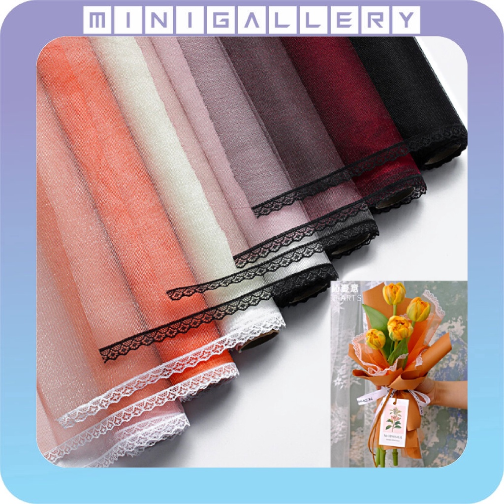 

Kain Tile Souvenir Hampers Soft Tulle Flower Wrapping / Kain Tille Buket Roll KB6278