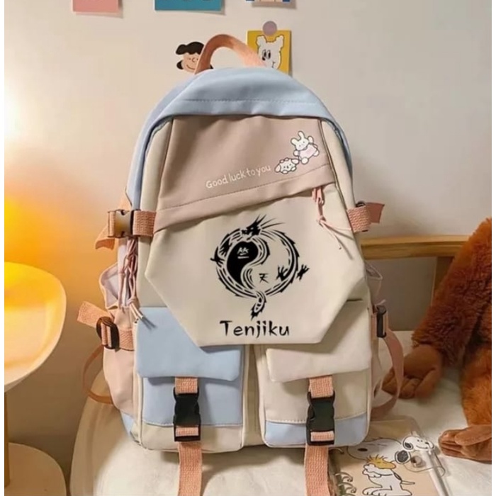 PTM -  Tas sekolah wanita kapasitas besar Manji Tokyo Revengrs Tenjiku-ransel laptop anime Revengers Tokyo Rugzak