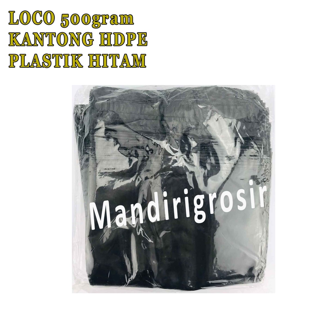 Kantong Plastik Hitam* Loco Plastik* 500g* Kantong HDPE 17