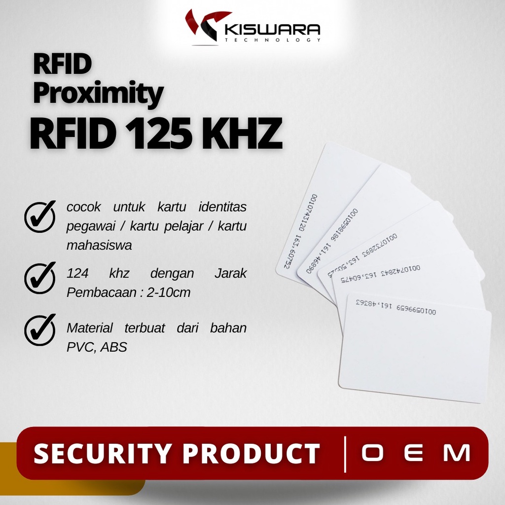 Kartu RFID Proximity 125 Khz Card RFID Tag KiswaraBandung