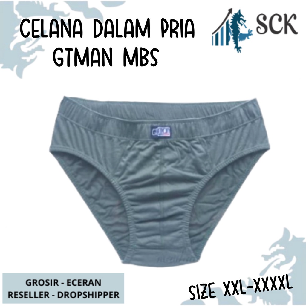 [ISI 3] CD Pria GT-MAN MBS Ukuran JUMBO Bahan Katun / Celana Dalam Laki-Laki GT MAN - sckmenwear GROSIR