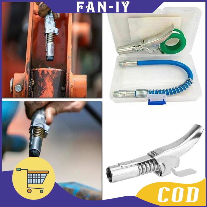 

Kepala Grease Gun Kunci Ganda / Grease Coupler Dengan Selang / Quick Lock Dan Release