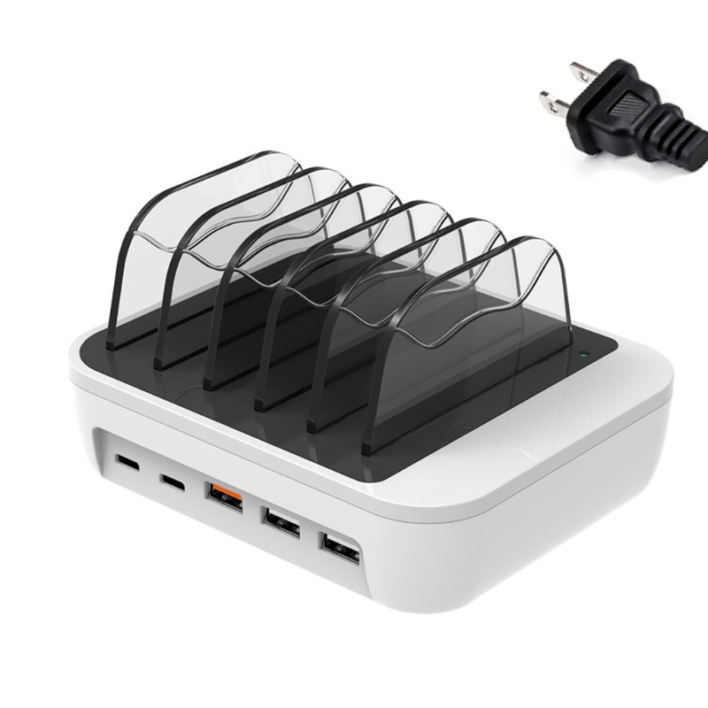 Zzz QC3.0 5port 65W Charger USB Power Quick Charge Station Untuk Ponsel-Tablet Adapter