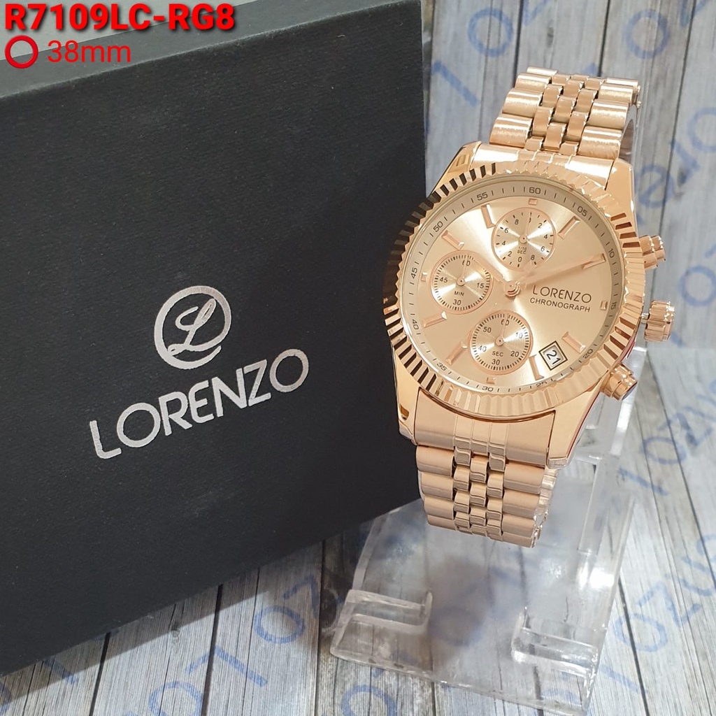 JAM TANGAN WANITA LORENZO R-7109LC R7109LC 7109LC ORIGINAL FREE BOX