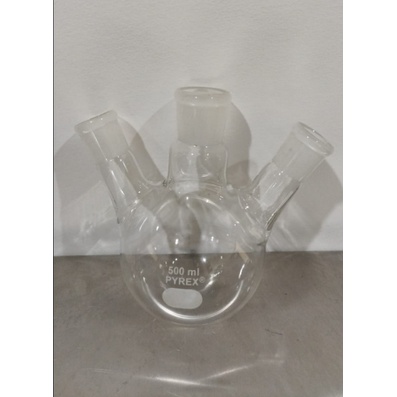 Labu leher 3 pyrex 500ml