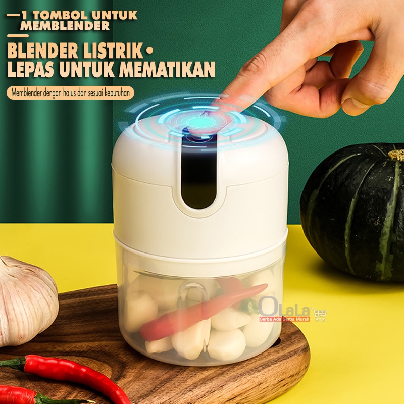 (KJO) Blender Mini Elektrik USB Untuk Mencincang Bawang Putih/Jahe/Sayuran NEW / blender portable