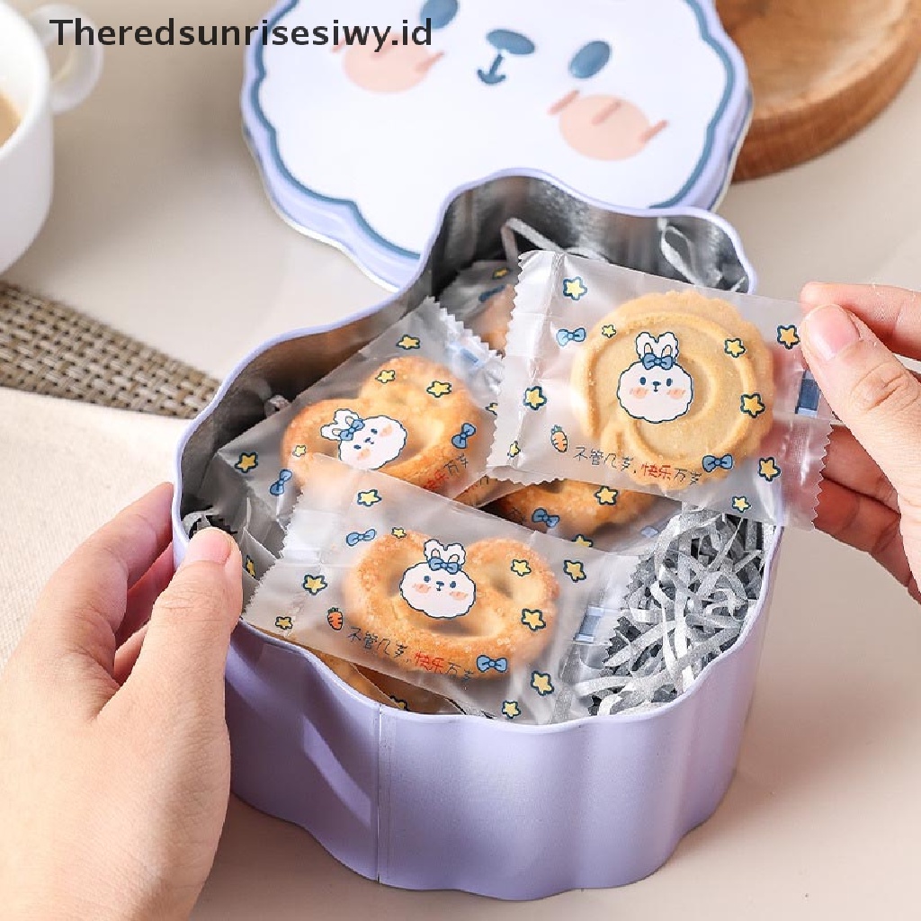 # Baju Lebaran # Easter Box Candy Tin Tins Boxes Gift Cookie Storage Tinplate Tutup Bunny Jar~