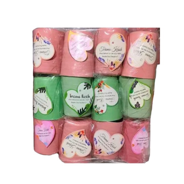 48 PCS SOUVENIR GELAS KEMASAN PLASTIK