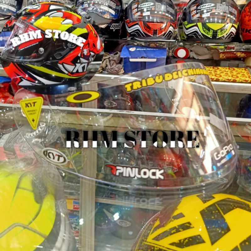 Kaca helm full face flat visor iridium blue buat helm kyt rc-7/kyt r10/k2r/mds viktori