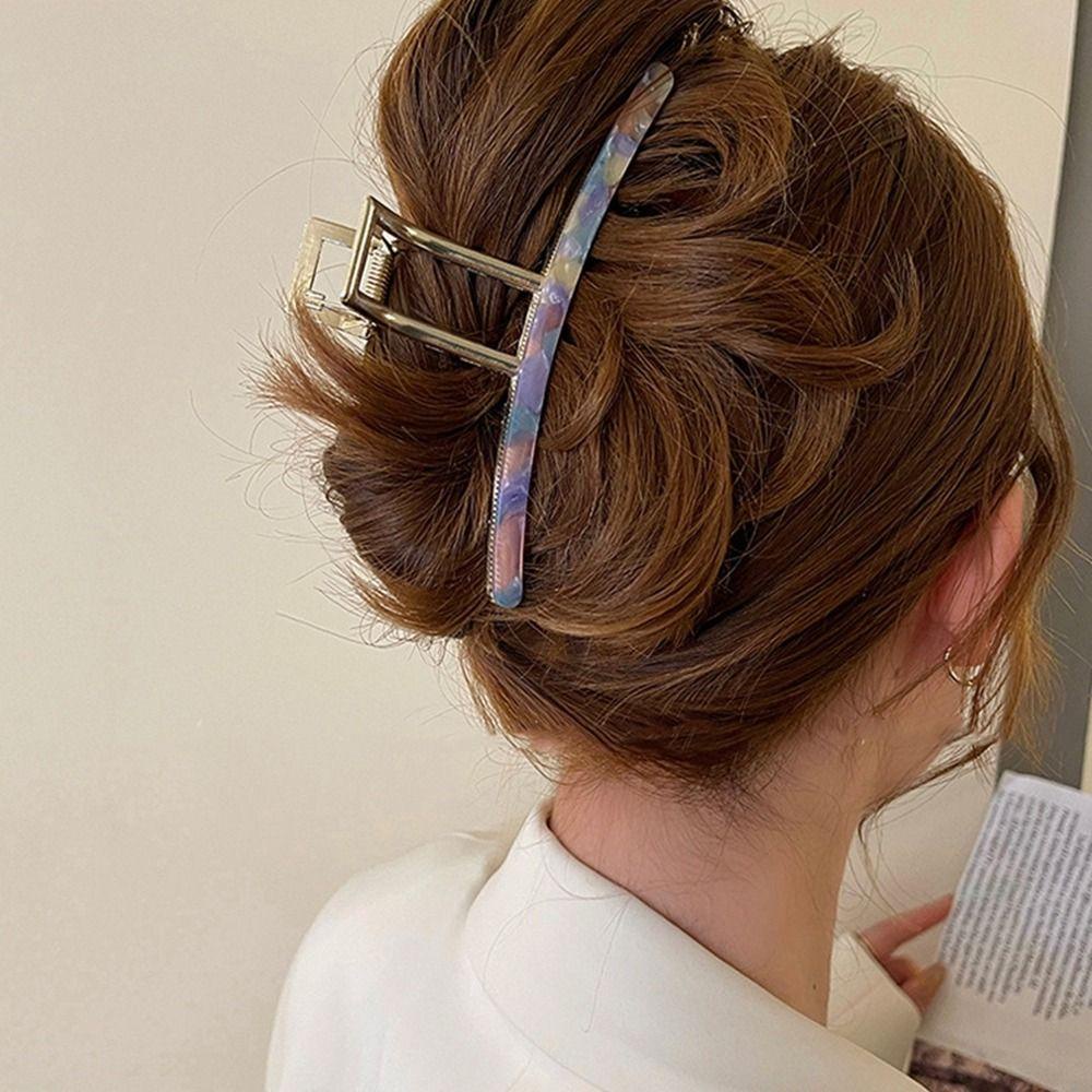 Agustina Klip Rambut Asam Asetat Lucu Kreatif Klip Rambut Bentuk Geometris Besar Ambil Klip Gadis Perempuan Aksesoris Rambut