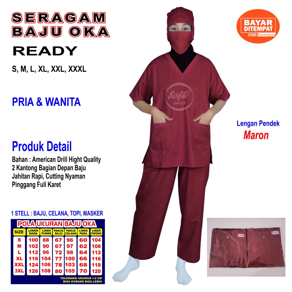 BAJU OK   BAJU OKA   AMERICAN DRILL  LENGAN PENDEK