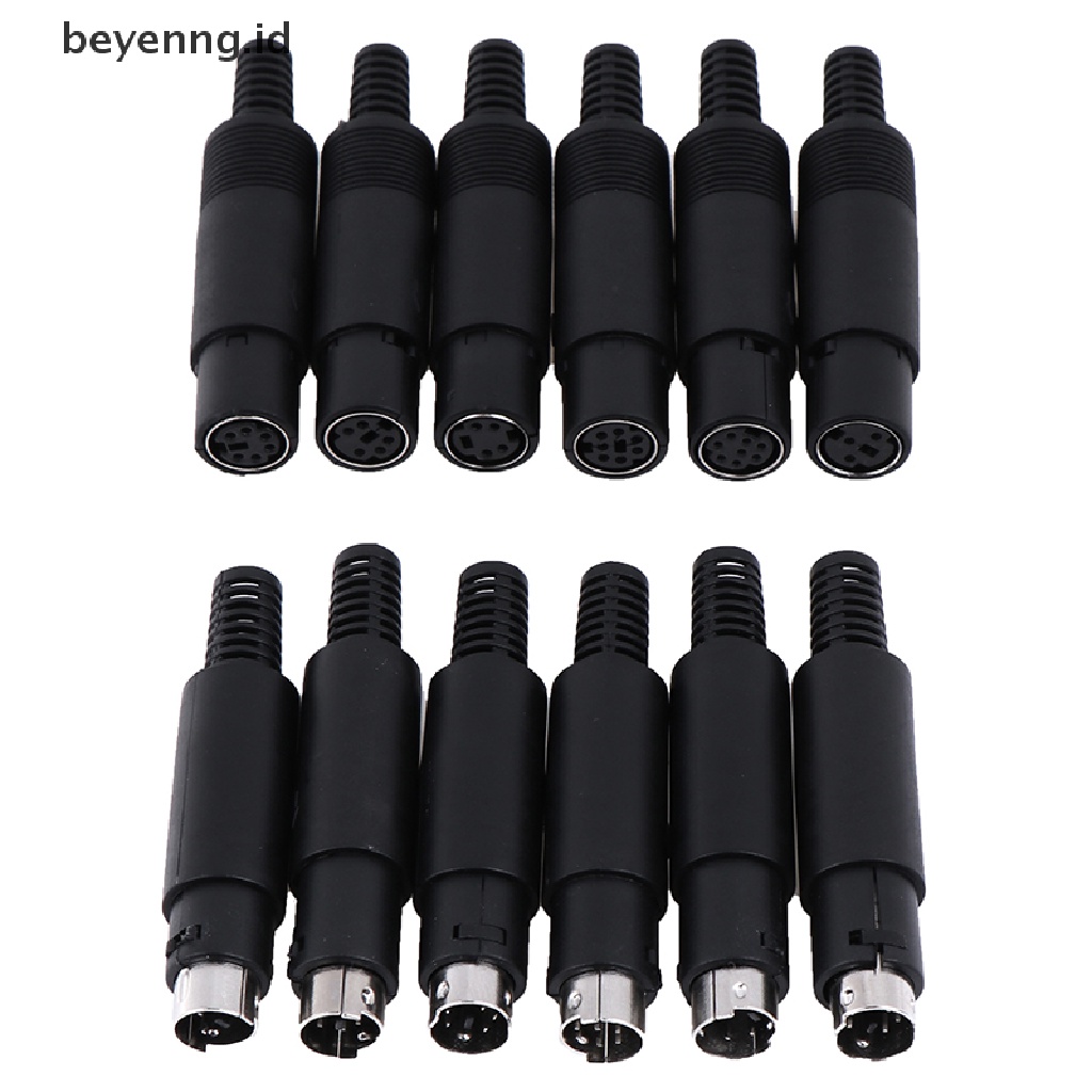 Beyen Konektor Soket Colokan DIN Mini 3 /4,5,6,7,8 PIN Dudukan Kabel Sasis Male Female ID