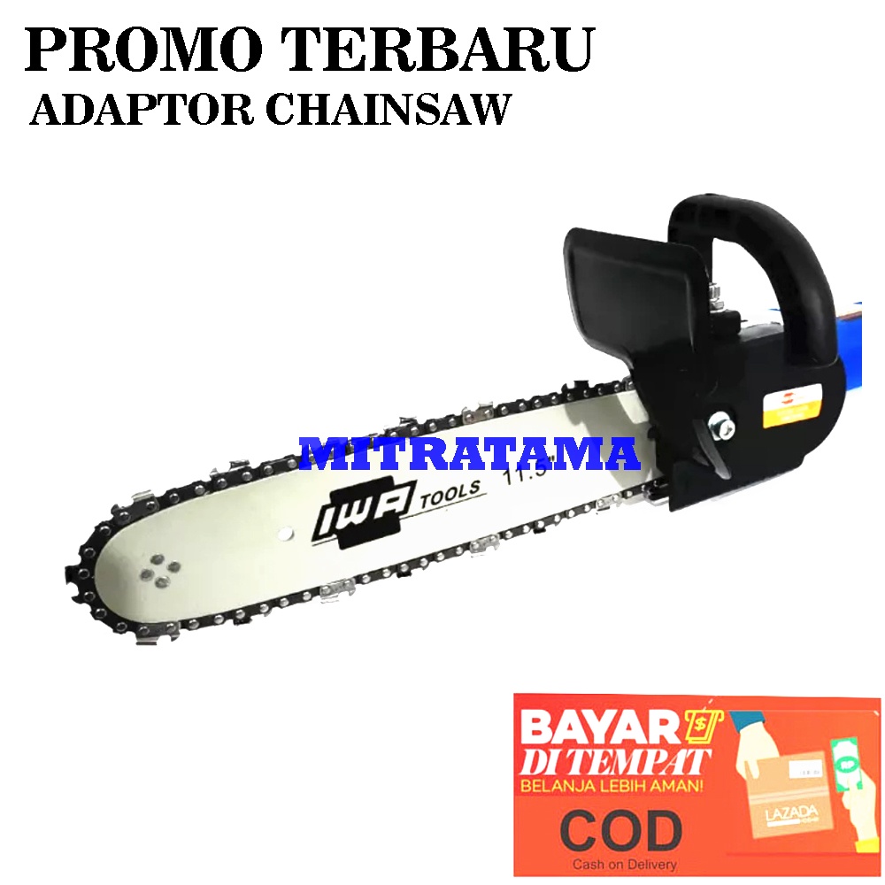 Adaptor Chain Saw Chainsaw Stand Gergaji Belah Potong Kayu 12 Untuk Mesin Gurinda Listrik Tangan 4 Inchi