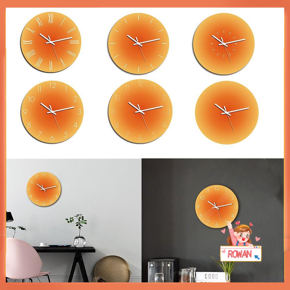 R-flower Sunset Jam Dinding Simple Clock Hiasan Kamar Tidur Gaya Modern Hiasan Dinding