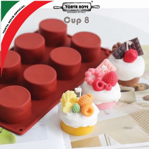 [COD] Cetakan Silikon / Cetakan kue cake pudding mousse cake/ CUP 8 / Cetakan bentuk silindris silin
