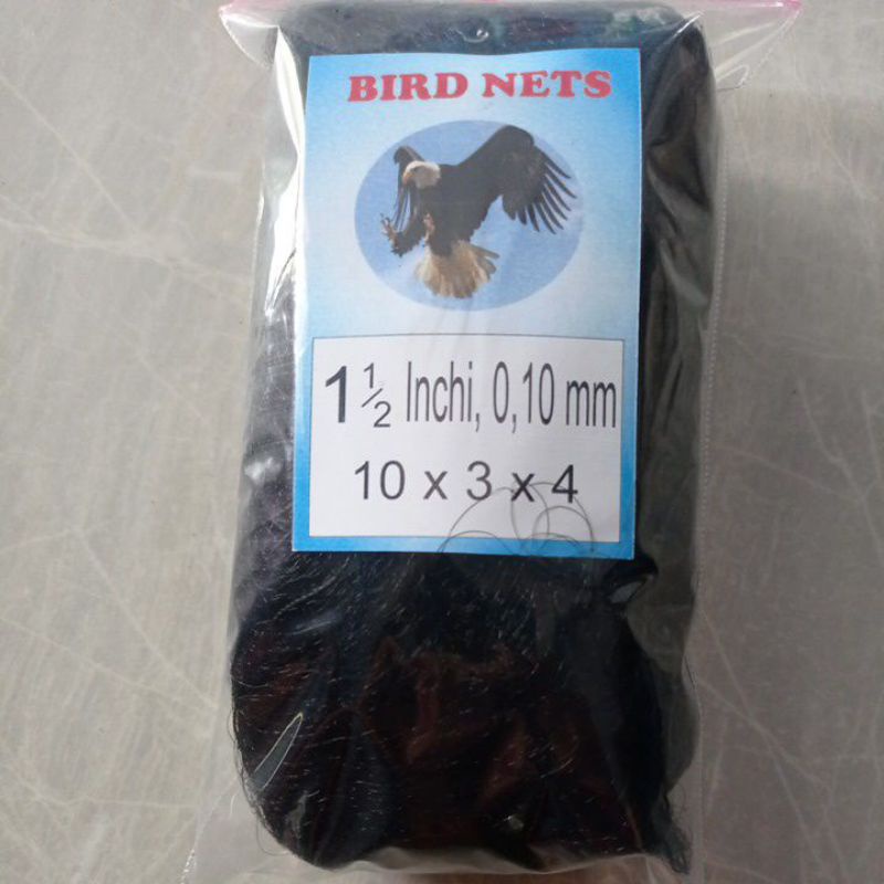 Jaring burung kecil 1½ inchi 10x3x4 Jaring burung emprit jaring burung hitam jaring burung siap pakai jaring burung murah jaring jebakan burung jaring kabut