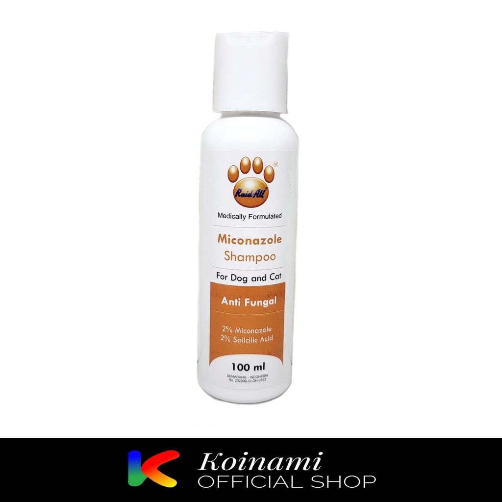 SHAMPO MICONAZOLE 100ml orange / SHAMPO KUTU kucing anjing / SHAMPO JAMUR / raid all