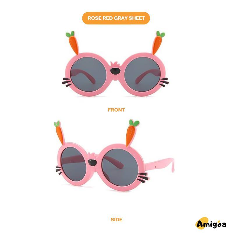 Kacamata Hitam Kartun Telinga Kelinci Lucu Warna-Warni Sunglasses Untuk Anak - AG2