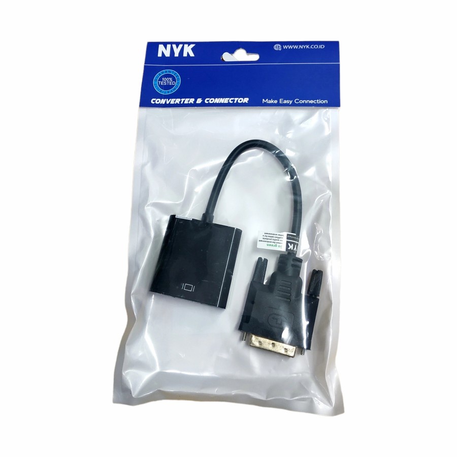 NYK Converter DVI 24+1 to VGA Adapter ( Active )