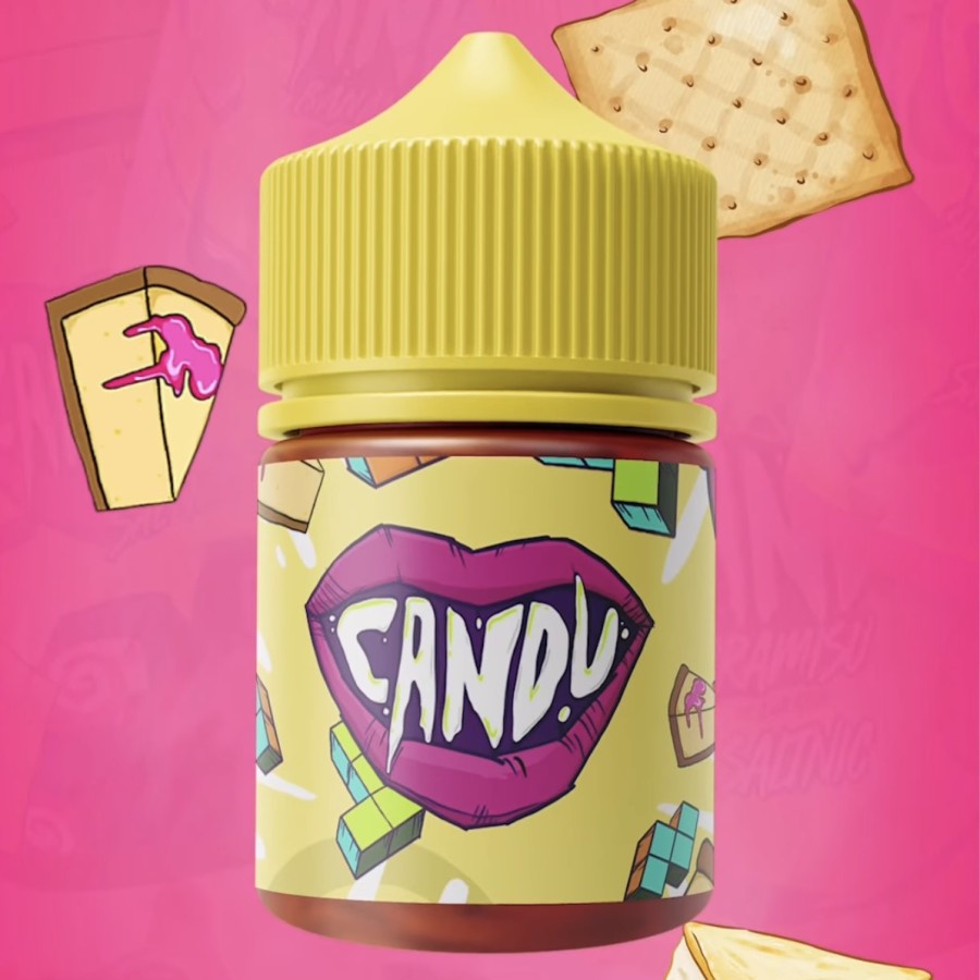 CANDU V1 60ML 3MG 6MG STRAWBERRY CHEESE CAKE WITH CRACKERS