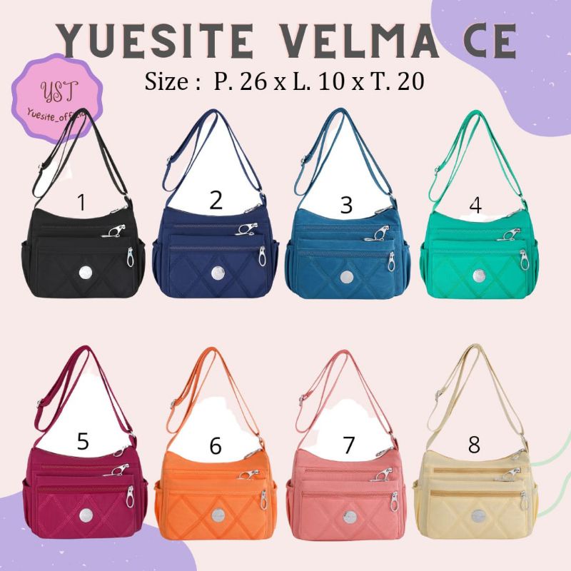 YUESITE VELMA CE TAS SELEMPANG WANITA KOREA MEDIUM SLINGBAG