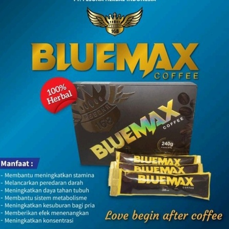 KOPI BLUEM4X kopi herbal kesehatan khusus pria harga 1 box isi 10sachet