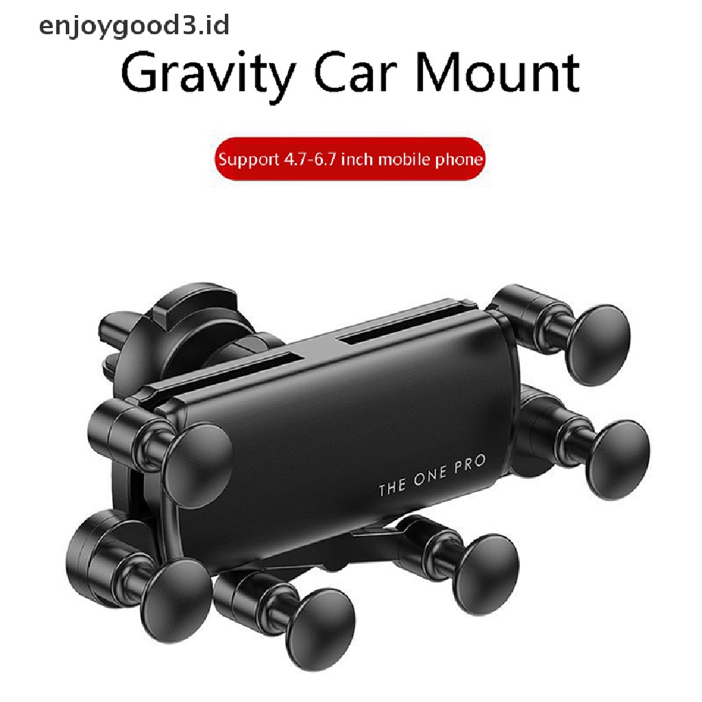 【 Rready Stock 】 Six Points Gravity Car Phone Holder Air Vent Universal GPS Clip Stand （ ID ）