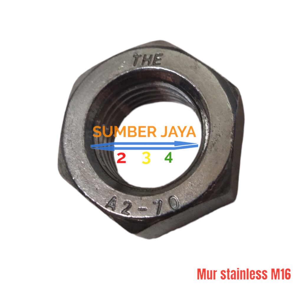 MUR STAINLESS M16 PUTIH PER 1 PCS